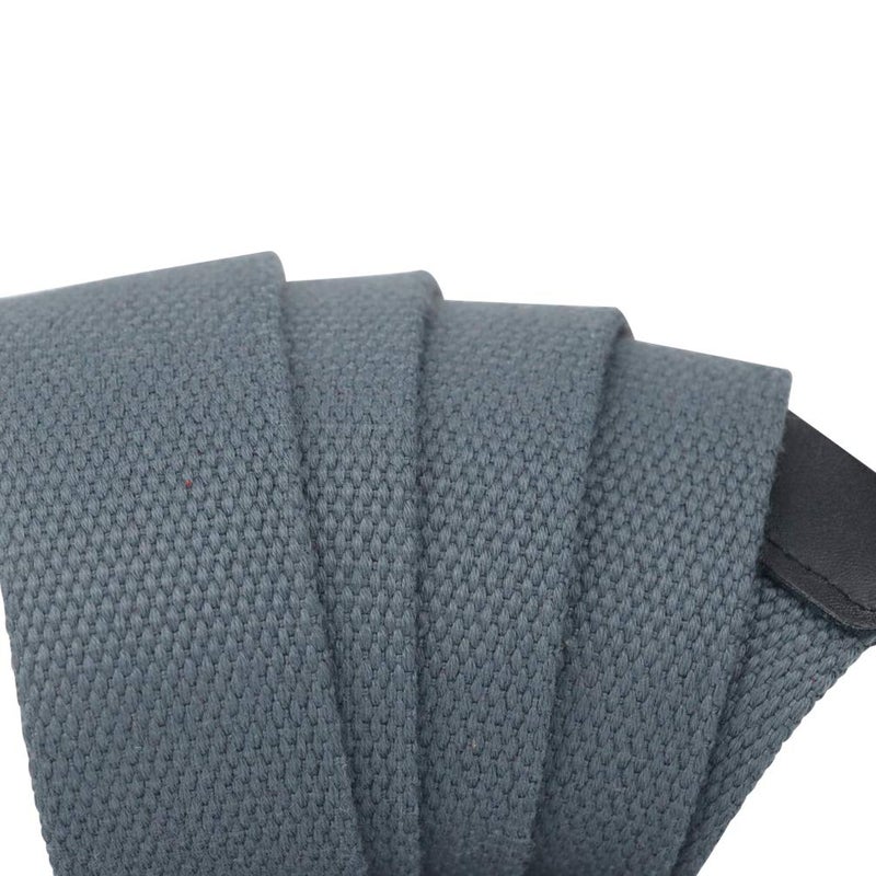 macoking Web Fabric Canvas Belt for Men Women with Double D Ring Buckle, Dark Grey, 51in long for waist 40"-43" - Image 5